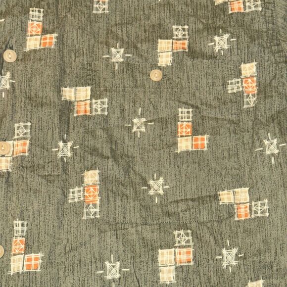 Burma Bibas Shirt Men's Size L 60 Singles Lawn Green Button Down Collared S/S - Picture 3 of 6